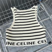 おすすめトレンド新作 CELINE スーパー コピー タンクトップ ブラウス ストライプ柄 セリーヌ プリント