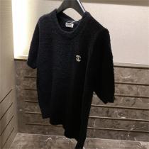 23ss秋冬の新色 CHANE1 スーパーコピー セーター 半袖 4色 刺繡 ダブルc ロゴ ニット素材 タオル生地