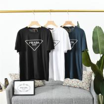 2026年超人気の高品質 プラダ スーパーコピー Ｔシャツ クルーネック マルセル化綿 PRADA 