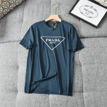 2026年超人気の高品質 プラダ スーパーコピー Ｔシャツ クルーネック マルセル化綿 PRADA 