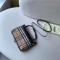  プレゼントにお勧め♩ バーバリー スーパーコピー ショルダーバッグ チェック柄 BURBERRY 綿 キャンバス   