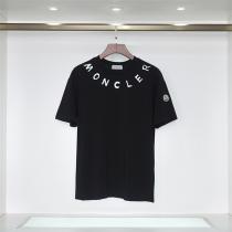 トレンドファッション MONCLER コピー Tシャツ ロゴ プリント 柄 クルーネック 貼り付け 綿