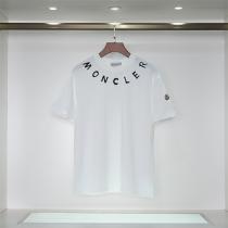 トレンドファッション MONCLER コピー Tシャツ ロゴ プリント 柄 クルーネック 貼り付け 綿