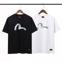 今っぽい抜け感 EVISU スーパーコピー Tシャツ エヴィス 刺繡 ｍロゴ 柄 定番 綿100％