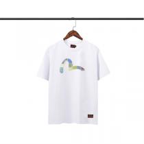 今っぽい抜け感 EVISU スーパーコピー Tシャツ エヴィス 刺繡 ｍロゴ 柄 定番 綿100％