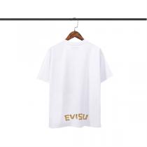 今っぽい抜け感 EVISU スーパーコピー Tシャツ エヴィス 刺繡 ｍロゴ 柄 定番 綿100％