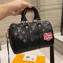ルイヴィトン スーパーコピー ショルダーバッグ keepallシリーズ LOUIS VUITTONｘNigo コラボ デニムキャンバス