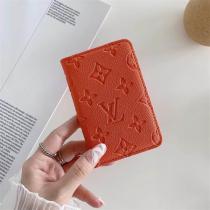 ルイヴィトン コピー 二つ折り カードケース LOUIS VUITTON レザー エンボス加工 ロゴ モノグラム 