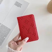 ルイヴィトン コピー 二つ折り カードケース LOUIS VUITTON レザー エンボス加工 ロゴ モノグラム 