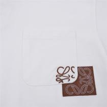 春夏のアイテム ロエベ スーパー コピー Tシャツ ロゴ 貼り付け LOEWE  刺繡 高品質 綿