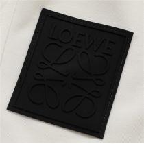 ロエベ スーパー コピー ハーフパンツ レザー ロゴ 貼り付け コントラストカラー LOEWE