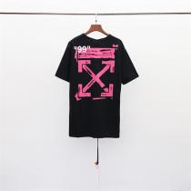 Off-White 偽物 Ｔシャツ 落書きロゴ プリント 3色 コントラストカラー ファッション オフホワイト