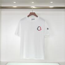 MONCLER スーパーコピー Ｔシャツ ２色 コットンダブルガーゼ ロゴ 貼り付け 刺繍 モンクレール
