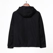 PRADA スーパーコピー ジャケット フード付き 金属 三角 ロゴ 貼り付け チェック柄 プラダ