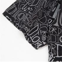 夏のマスト★DIOR 偽物 Ｔシャツ モノグラム ロゴ プリント 100%綿生地 オーバーサイズ 男女兼用 ディオール