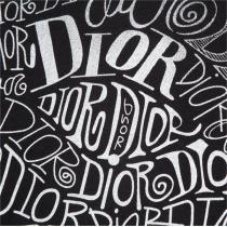 夏のマスト★DIOR 偽物 Ｔシャツ モノグラム ロゴ プリント 100%綿生地 オーバーサイズ 男女兼用 ディオール