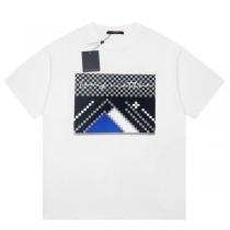 今年トレンド ルイヴィトン スーパーコピー Ｔシャツ モザイク フロッキ一加工ロゴ プリント LOUIS VUITTON