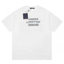 大人気アイテム注目 LOUIS VUITTON 偽物 Ｔシャツ刺繡 ロゴ カジュアル ルイヴィトン 100%コットンダブルガーゼ