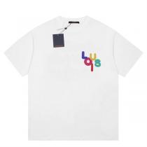 遊び心溢れる★★LOUIS VUITTON コピー Ｔシャツ ロゴ プリント カラフル 純綿生地 男女兼用 ゆったり★