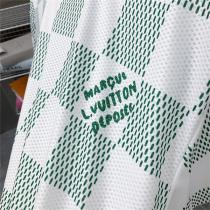 お洒落感が溢れる ルイヴィトン コピー Ｔシャツ チェック柄 プリント ロゴ 100%コットン生地 男女兼用  LOUIS VUITTON