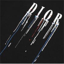 唯一無二の存在感を放つ DIOR 偽物 Ｔシャツ 落書きロゴ プリント ユニセックス コットンダブルガーゼ オーバーサイズ