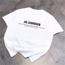 芸能人愛用 JIL SANDER スーパーコピー Ｔシャツ ロゴ貼り付け プリント 純綿生地 ユニセックス