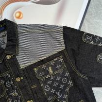 ルイヴィトン コピー デニム ジャケット Nigo X LOUIS VUITTON コラボ モノグラム コントラストカラー カットソー