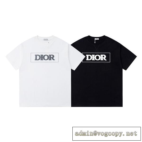 2026春夏トレンド最新作★ディオール コピー Ｔシャツ タオルロゴ 刺繍 ユニセックス DIOR 綿  