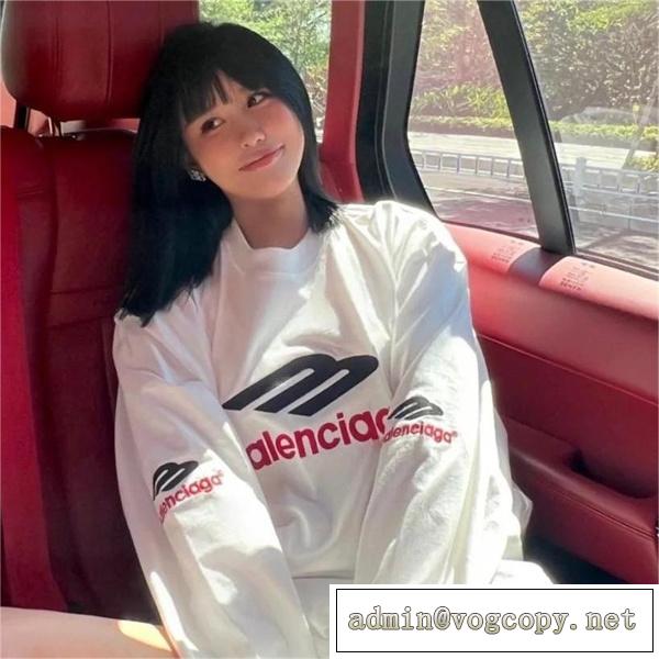  2026年秋コレクション☆バレンシアガ 偽物 長袖Tシャツ ロゴ刺繡 2色 純綿生地 BALENCIAGA ユニセックス