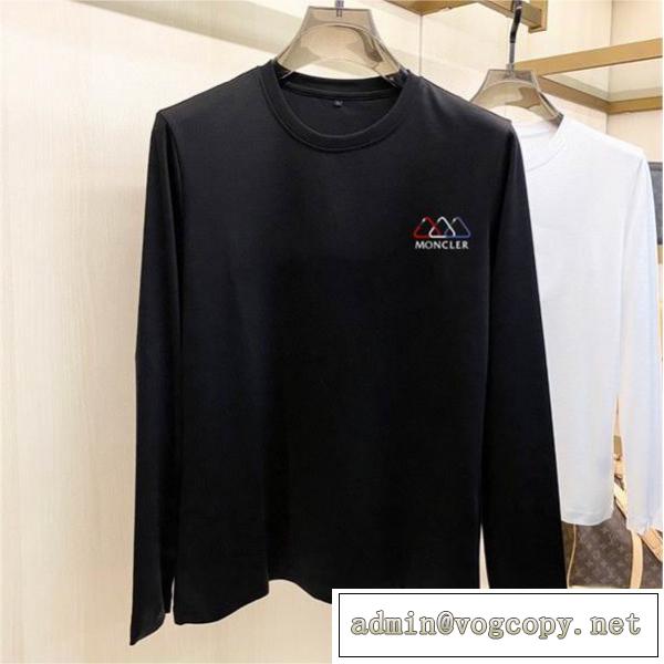 今季の秋冬ファッション モンクレール スーパーコピー 長袖Tシャツ ロゴ プリント MONCLER