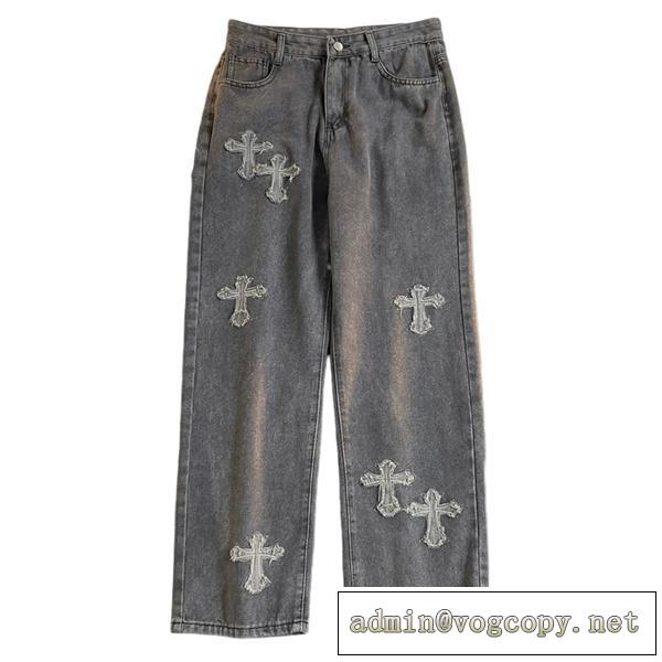 今買ってまで履ける!CHROME HEARTS コピー ジーンズ ロゴ貼り付け クロス vintageLevis クロムハーツ