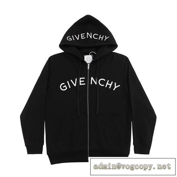 今手に入れたい ジバンシー コピー ジャケット フード付き ロゴ 刺繡 純綿生地 男女兼用 GIVENCHY 