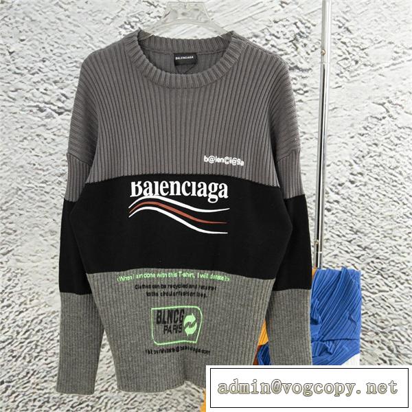 夢中になるトレンド バレンシアガ スーパーコピー セーター pullover パネルデザイン オーバーサイズ BALENCIAGA