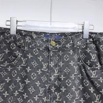 最新限定作♥LOUIS VUITTON コピー ジーンズ デニム 赤ロゴ 刺繍 モノグラム デニム 水洗い加工 ルイヴィトン