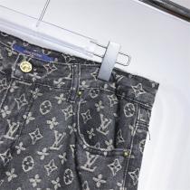 最新限定作♥LOUIS VUITTON コピー ジーンズ デニム 赤ロゴ 刺繍 モノグラム デニム 水洗い加工 ルイヴィトン