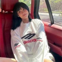  2026年秋コレクション☆バレンシアガ 偽物 長袖Tシャツ ロゴ刺繡 2色 純綿生地 BALENCIAGA ユニセックス