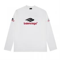  2026年秋コレクション☆バレンシアガ 偽物 長袖Tシャツ ロゴ刺繡 2色 純綿生地 BALENCIAGA ユニセックス