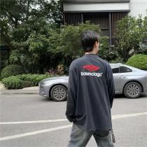  2026年秋コレクション☆バレンシアガ 偽物 長袖Tシャツ ロゴ刺繡 2色 純綿生地 BALENCIAGA ユニセックス