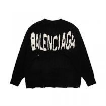 【2026秋冬限定セール】 GUCC1 コピー セーター BALENCIAGAｘGUCC1コラボ ダメージ加工 ロゴ プリント 2色
