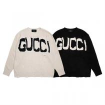 【2026秋冬限定セール】 GUCC1 コピー セーター BALENCIAGAｘGUCC1コラボ ダメージ加工 ロゴ プリント 2色