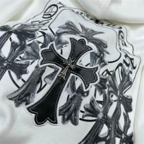 おしゃれ感度が高まる クロムハーツ コピー パーカー レザー プリントロゴ クロス 貼り付けた CHROME HEARTS