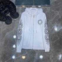 秋らしいプリント CHROME HEARTS コピー ジャケット ジッパー サンスクリット ロゴ 万能コーデ クロムハーツ