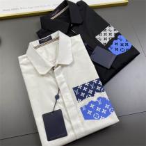 エレガントスタイル ルイヴィトン スーパーコピー シャツ モノグラム 偽ポケット ロゴ LOUIS VUITTON