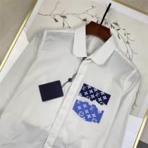 エレガントスタイル ルイヴィトン スーパーコピー シャツ モノグラム 偽ポケット ロゴ LOUIS VUITTON