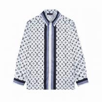 絶対に抑えておこう LOUIS VUITTON 偽物 シャツ モノグラム ストライプ 柄 ロゴ ルイヴィトン