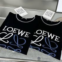 2026年秋冬最新作 ロエベ スーパー コピー 長袖Tシャツ パネルデザイン 刺繡 ロゴ 2色 LOEWE オーバーサイズ