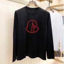 引き続きトレンド人気色 MONCLER コピー 長袖Tシャツ 定番 ロゴ プリント ロンT モンクレール 2色