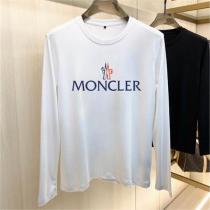 目を惹く新作登場★★ MONCLER スーパーコピー 長袖Tシャツ ロゴ プリント 綿 モンクレール