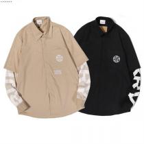 ★季節問わず★バーバリー スーパーコピー シャツ ロゴ プリント 重ね着風 2色 BURBERRY