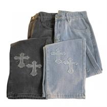 今買ってまで履ける!CHROME HEARTS コピー ジーンズ ロゴ貼り付け クロス vintageLevis クロムハーツ
